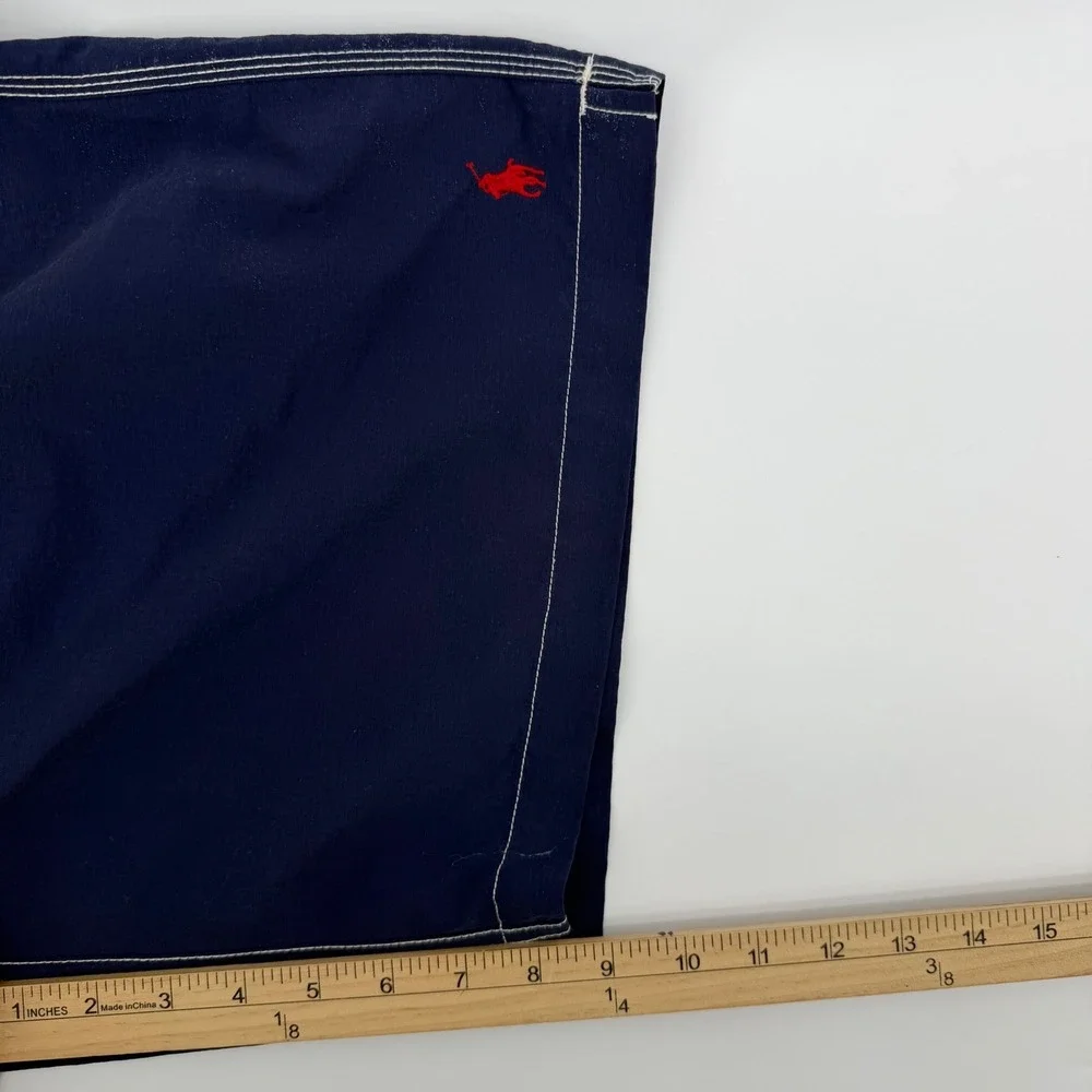 Polo Ralph Lauren Swim Trunks Mens XL Navy Blue‎ Cargo Board Shorts Pony Logo